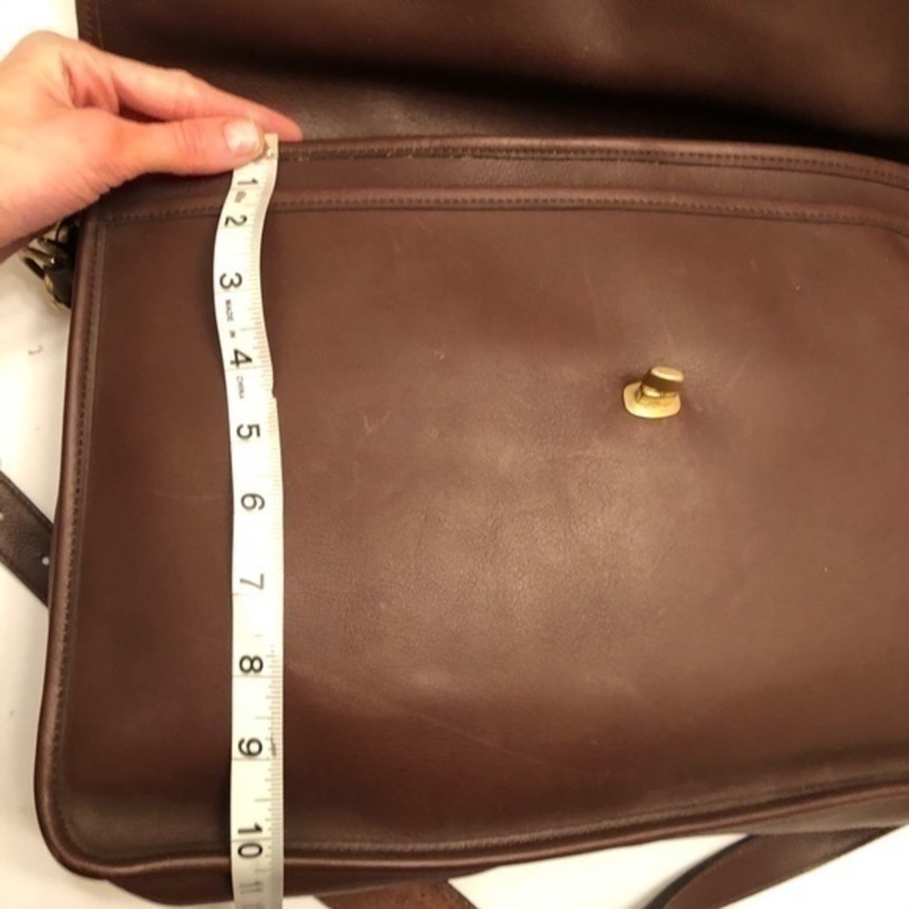 Coach vintage brown leather briefcase laptop bag - Picture 14 of 15